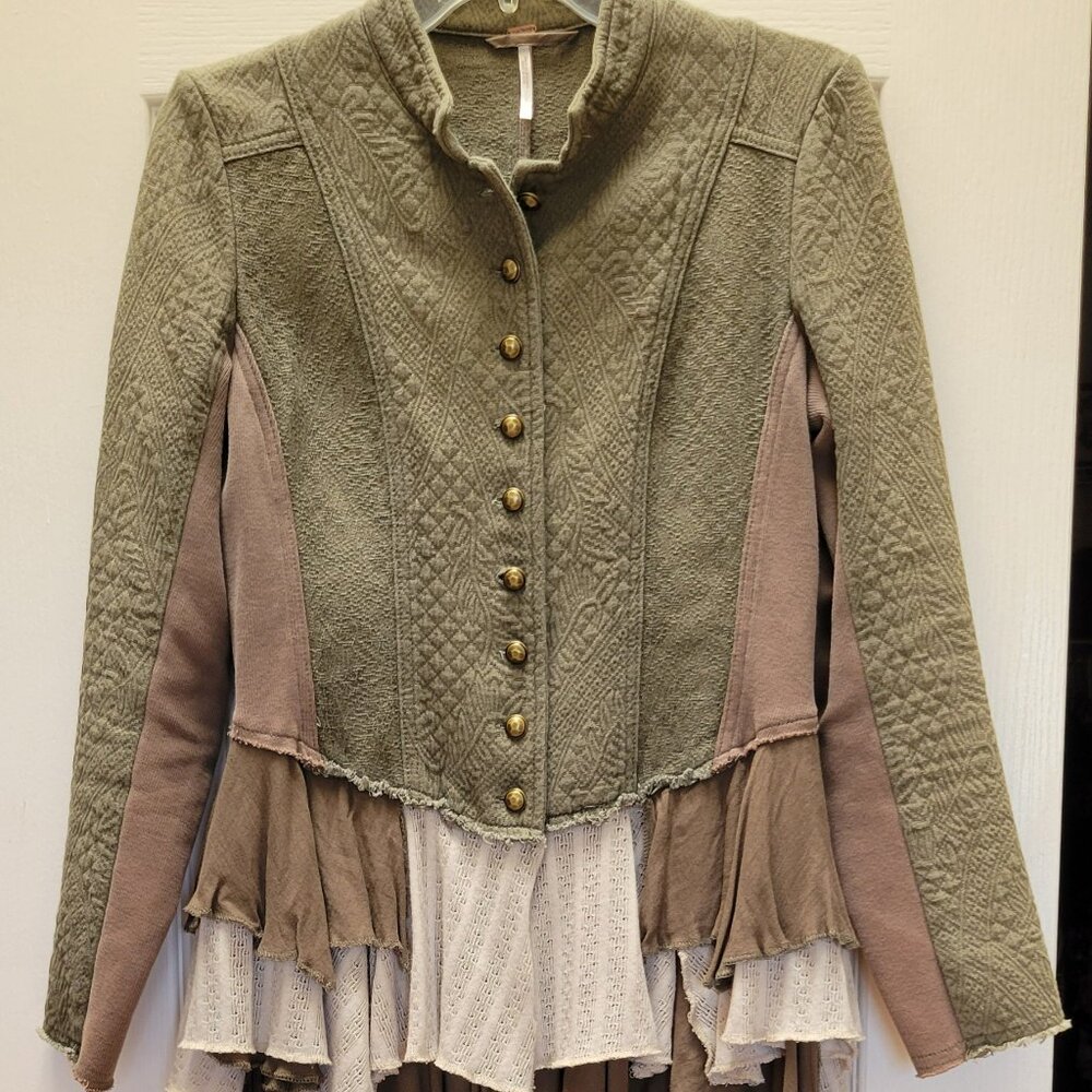 Free People Military Style Boho Jacket